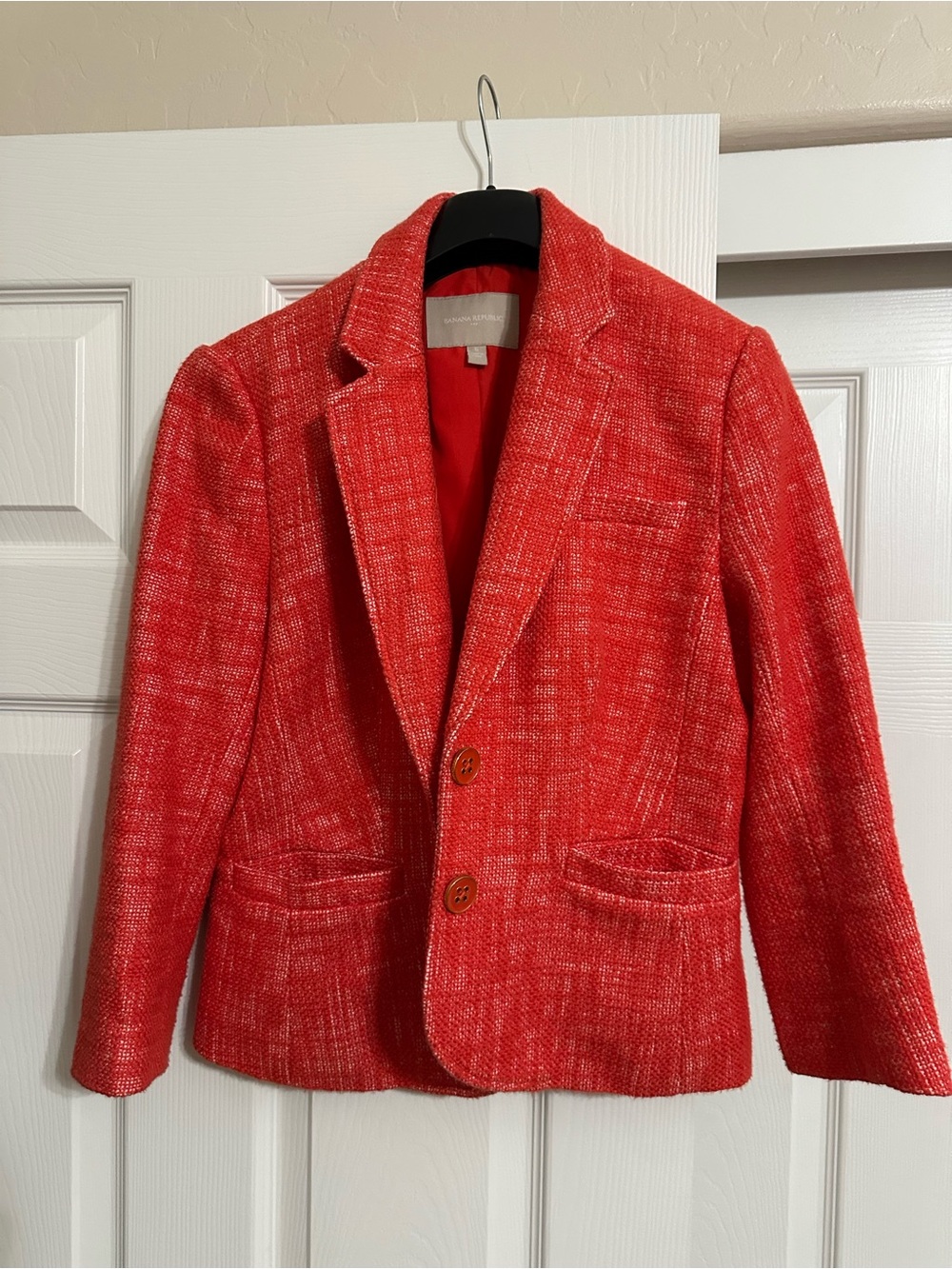 Banana Republic Tangerine Tweed Women's Blazer